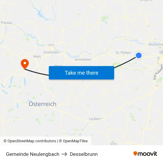 Gemeinde Neulengbach to Desselbrunn map