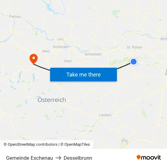 Gemeinde Eschenau to Desselbrunn map