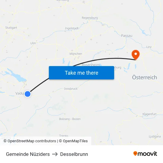 Gemeinde Nüziders to Desselbrunn map