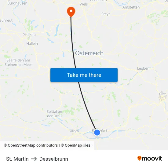 St. Martin to Desselbrunn map