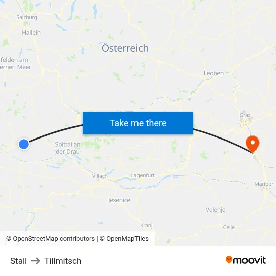 Stall to Tillmitsch map
