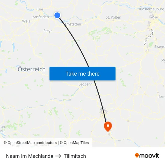 Naarn Im Machlande to Tillmitsch map