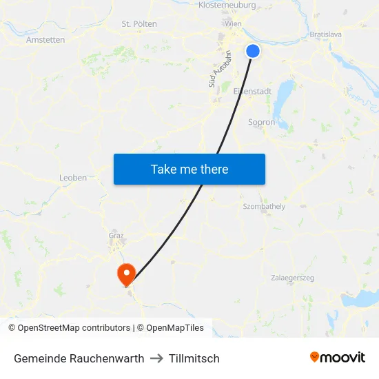Gemeinde Rauchenwarth to Tillmitsch map