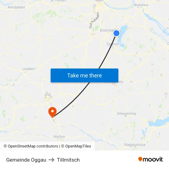 Gemeinde Oggau to Tillmitsch map