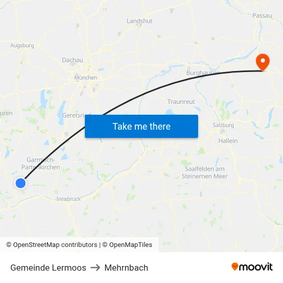 Gemeinde Lermoos to Mehrnbach map