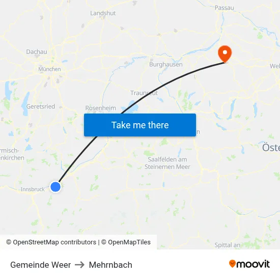 Gemeinde Weer to Mehrnbach map