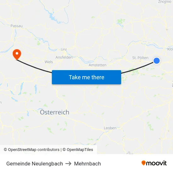 Gemeinde Neulengbach to Mehrnbach map