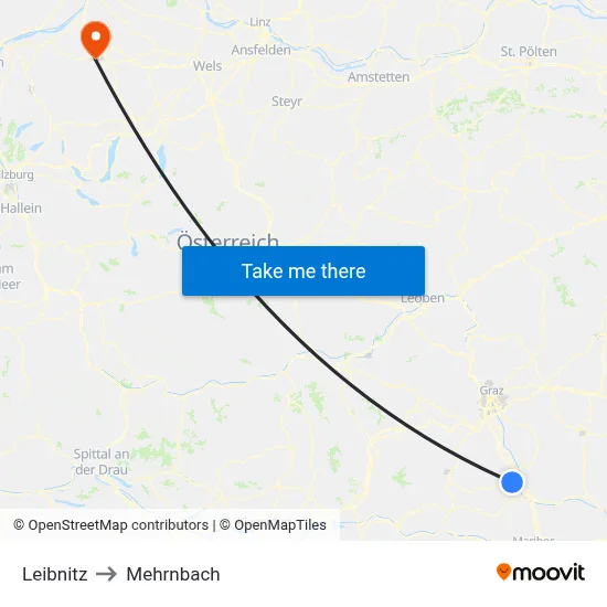 Leibnitz to Mehrnbach map