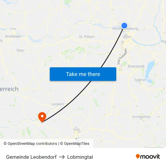 Gemeinde Leobendorf to Lobmingtal map