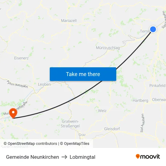 Gemeinde Neunkirchen to Lobmingtal map