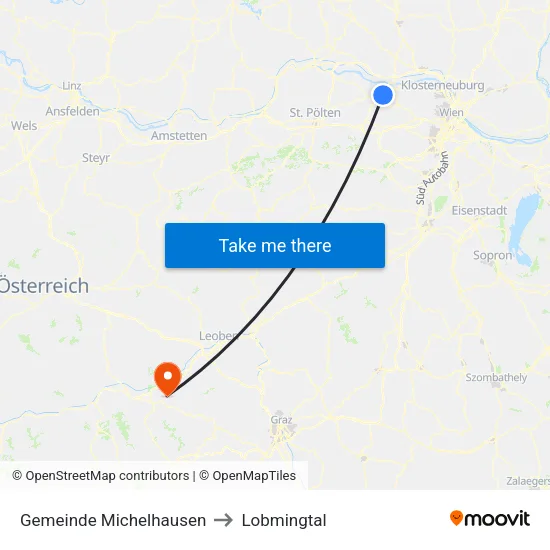 Gemeinde Michelhausen to Lobmingtal map