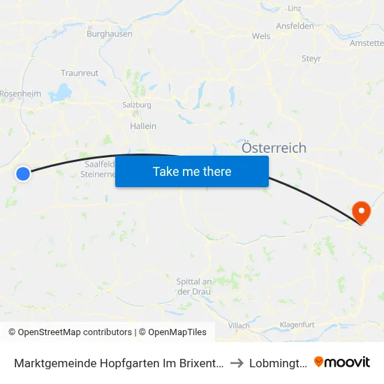 Marktgemeinde Hopfgarten Im Brixental to Lobmingtal map
