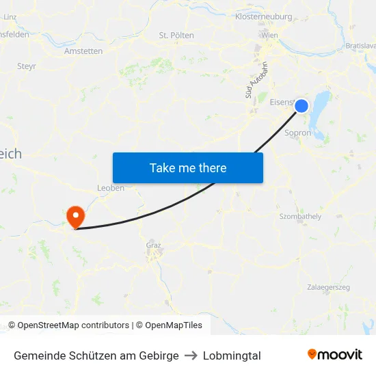 Gemeinde Schützen am Gebirge to Lobmingtal map