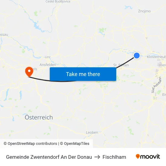 Gemeinde Zwentendorf An Der Donau to Fischlham map