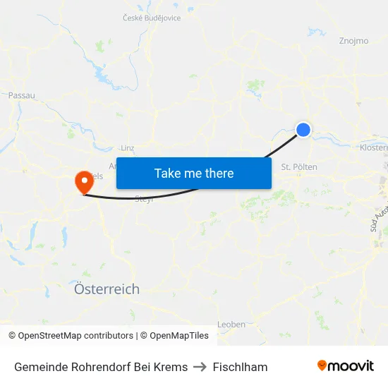 Gemeinde Rohrendorf Bei Krems to Fischlham map