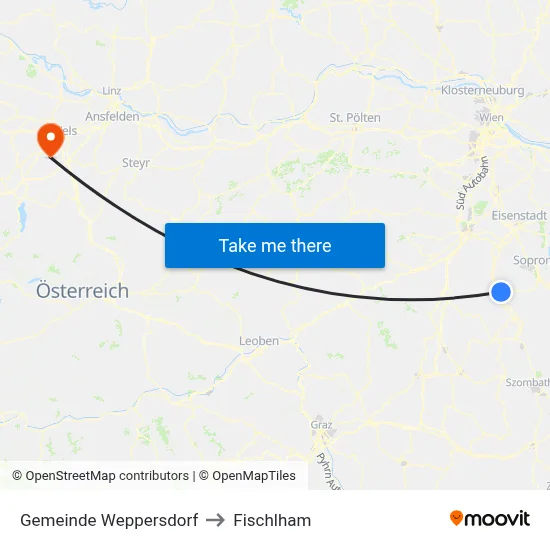 Gemeinde Weppersdorf to Fischlham map