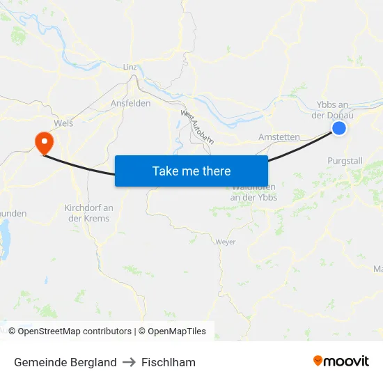 Gemeinde Bergland to Fischlham map