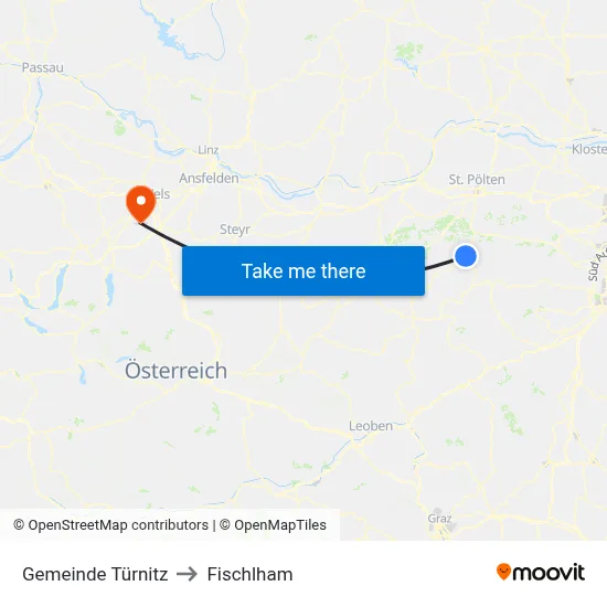 Gemeinde Türnitz to Fischlham map