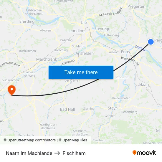 Naarn Im Machlande to Fischlham map