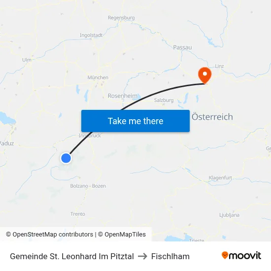 Gemeinde St. Leonhard Im Pitztal to Fischlham map