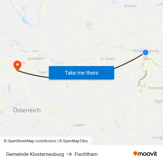 Gemeinde Klosterneuburg to Fischlham map