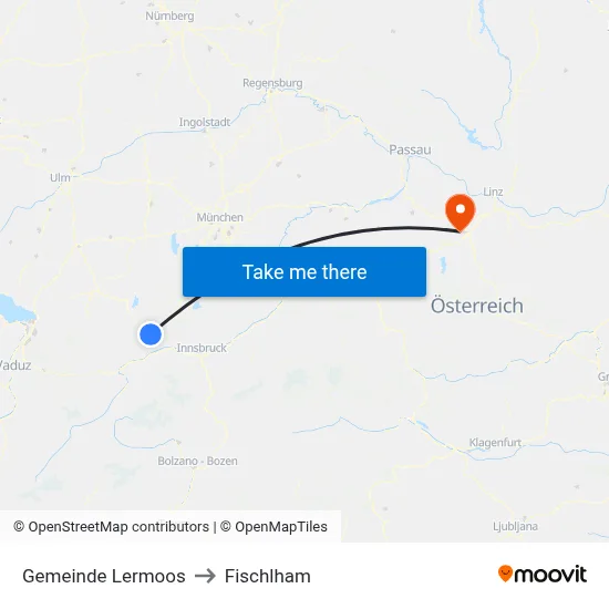 Gemeinde Lermoos to Fischlham map