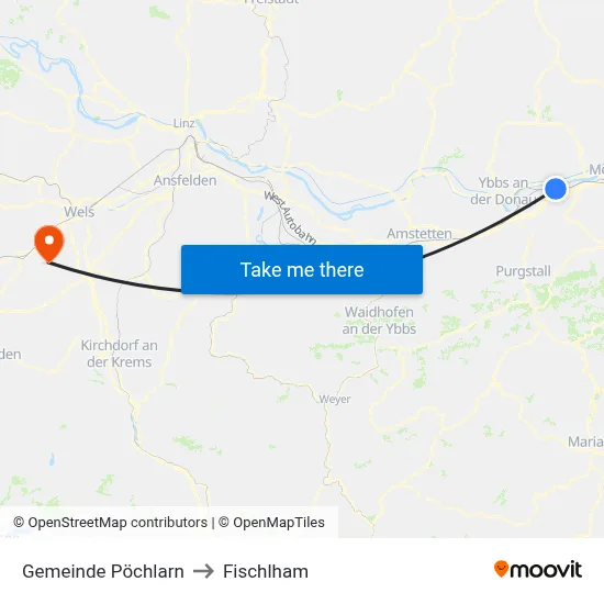 Gemeinde Pöchlarn to Fischlham map