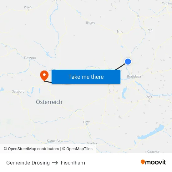 Gemeinde Drösing to Fischlham map