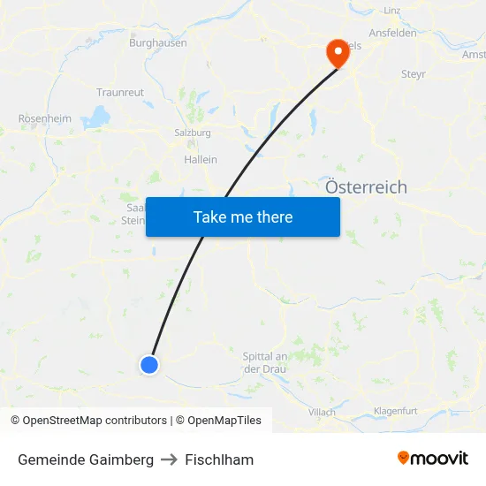 Gemeinde Gaimberg to Fischlham map