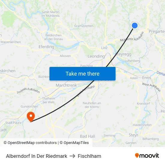 Alberndorf In Der Riedmark to Fischlham map