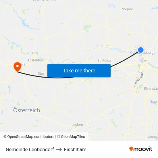Gemeinde Leobendorf to Fischlham map