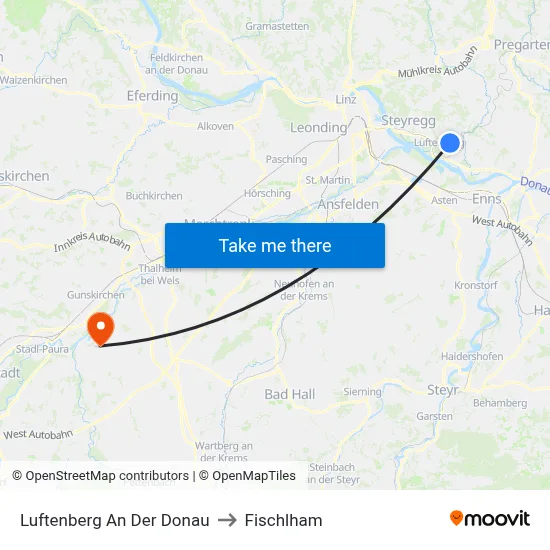Luftenberg An Der Donau to Fischlham map