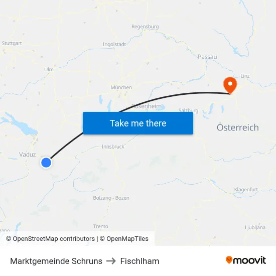 Marktgemeinde Schruns to Fischlham map