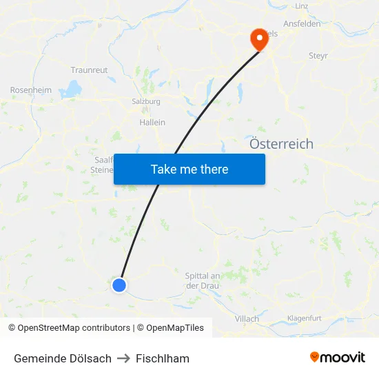 Gemeinde Dölsach to Fischlham map