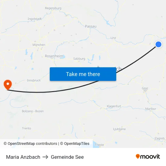 Maria Anzbach to Gemeinde See map
