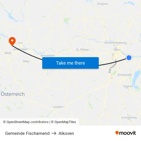 Gemeinde Fischamend to Alkoven map