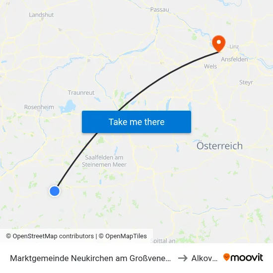 Marktgemeinde Neukirchen am Großvenediger to Alkoven map