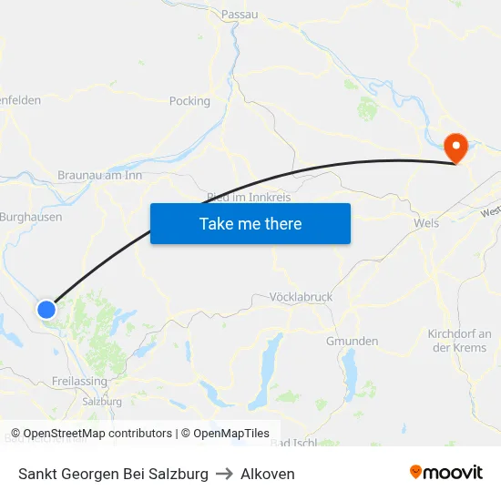 Sankt Georgen Bei Salzburg to Alkoven map
