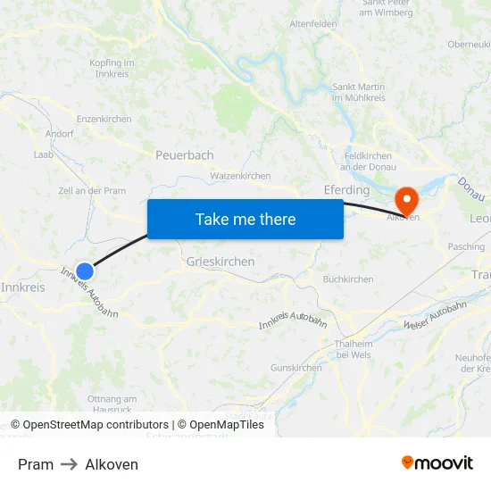 Pram to Alkoven map