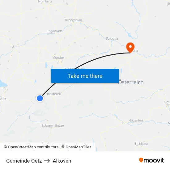 Gemeinde Oetz to Alkoven map