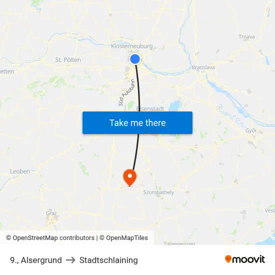 9., Alsergrund to Stadtschlaining map