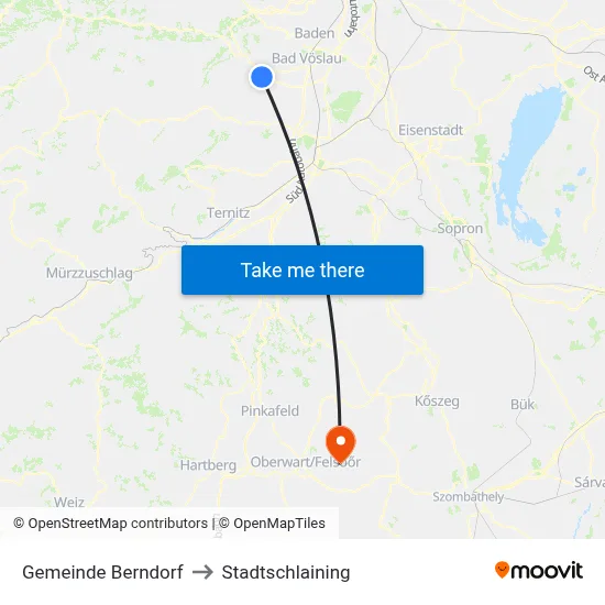 Gemeinde Berndorf to Stadtschlaining map
