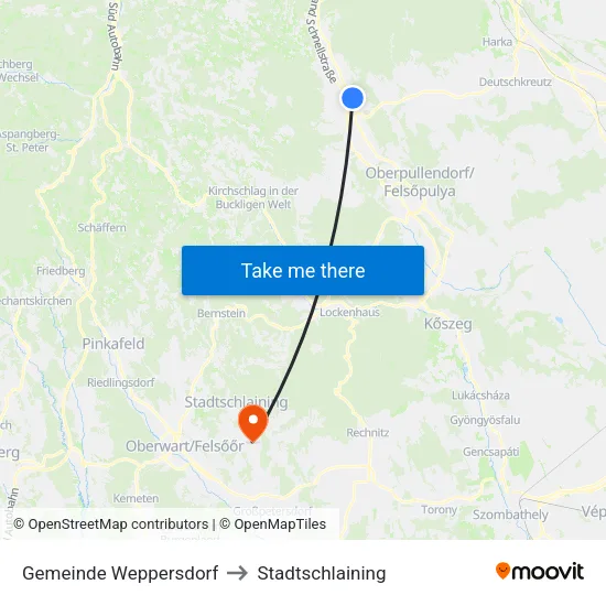 Gemeinde Weppersdorf to Stadtschlaining map