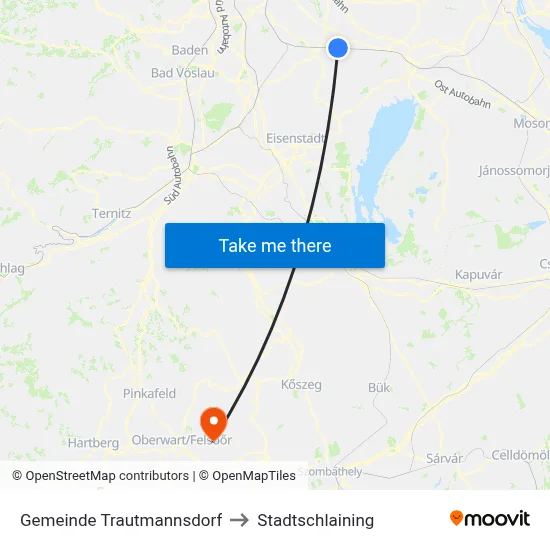 Gemeinde Trautmannsdorf to Stadtschlaining map