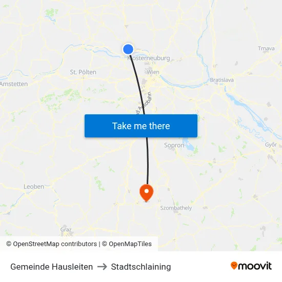Gemeinde Hausleiten to Stadtschlaining map