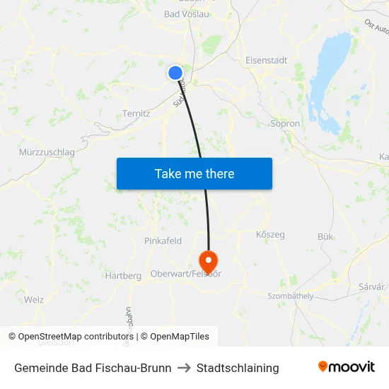 Gemeinde Bad Fischau-Brunn to Stadtschlaining map