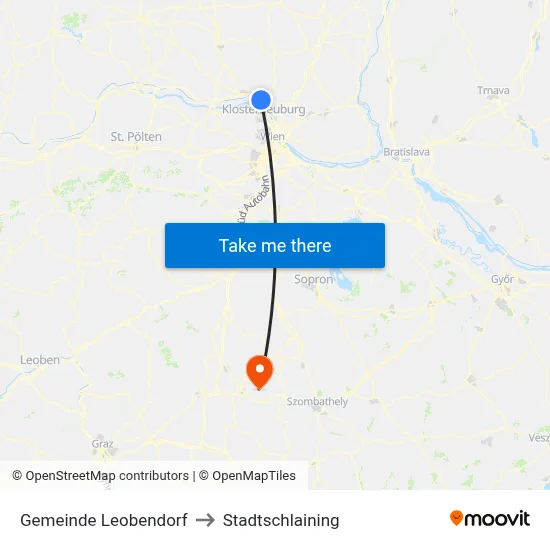 Gemeinde Leobendorf to Stadtschlaining map