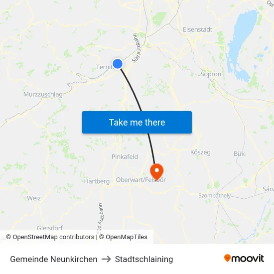 Gemeinde Neunkirchen to Stadtschlaining map