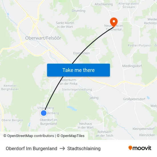 Oberdorf Im Burgenland to Stadtschlaining map