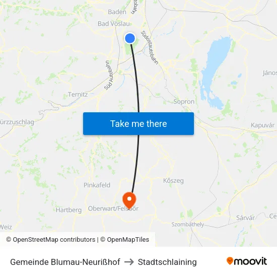 Gemeinde Blumau-Neurißhof to Stadtschlaining map